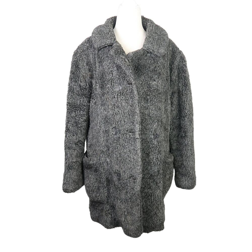 Vintage 60s AMCO Defroster Grey Faux Fur Glenarctic Jacket Coat L